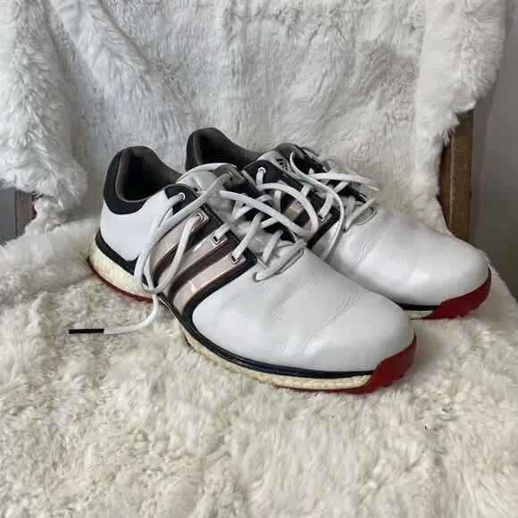 Adidas Tour360 XT-SL Spikeless white golf shoes 10